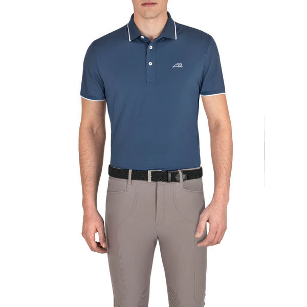 Equiline Herren Polo Shirt Eliae, diplomatic blue, sabbia