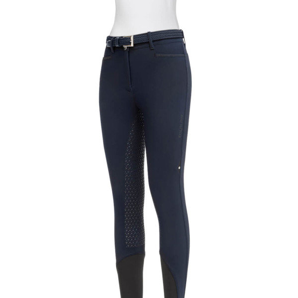 Equiline Reithose Damen Ericiefh Vollbesatz, Full-Grip, High Waist, blue