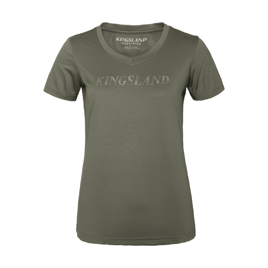 Kingsland Damen T- Shirt KLBianca V- Neck, purple quail, green castor