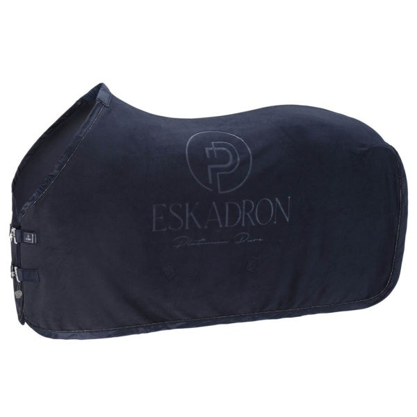 Eskadron Abschwitzdecke Fleece Stamp Platinum Pure, navy, sunflower