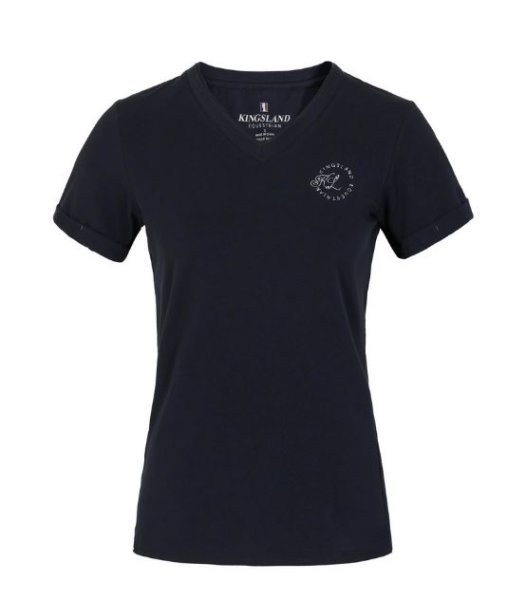 Kingsland Damen T- Shirt KLOvelia V- Neck, navy, grey sleet