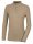 Pikeur Damen Langarm Shirt Zip Sports, beige, black