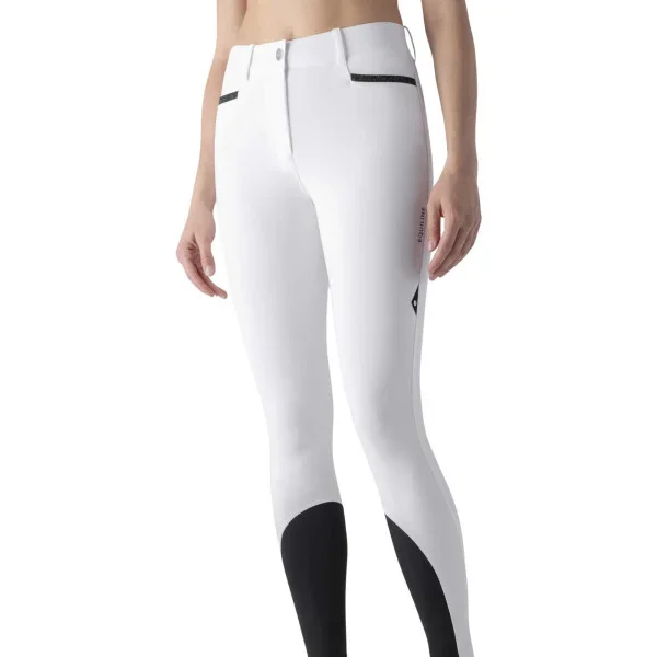 Equiline Damen Reithose Highwaist FullGrip Gerzifh, white