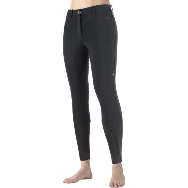 Equiline Damen Reithose Highwaist FullGrip Gerzifh, nero