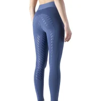 Equiline Damen Reitleggins FullGrip Cerberf, nero, indigo blue