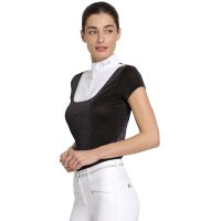 Spooks Damen Turniershirt Tarah, black glitter, white