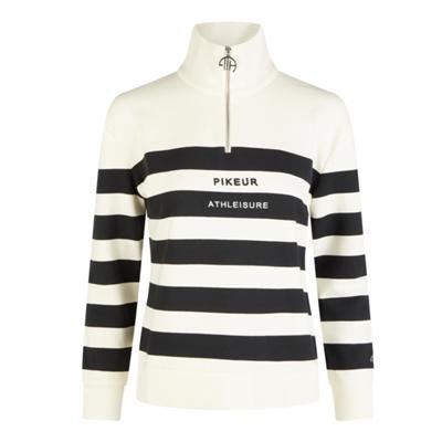 Pikeur Damen Sweatshirt Athleisure, off white/black