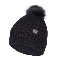 Pikeur Mütze mit Bommel, black, nightblue