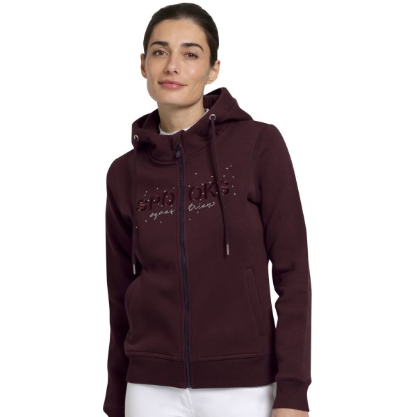 Spooks Damen Sweat Jacke Eliaa, plum, dark shadow