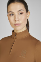 Equestrian Fanatics Damen Zip Shirt Heritage, almond, black