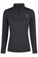 Equestrian Fanatics Damen Zip Shirt Heritage, almond, black