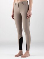 Equiline Damen Reithose Curtef FullGrip, taupe grey, nero