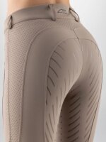 Equiline Damen Reithose Curtef FullGrip, taupe grey, nero