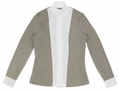 Equitheme Damen langarm Turniershirt Julie, taupe