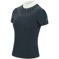 Equitheme Damen Turniershirt London mit Strass, navy, black, white