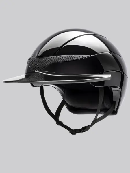 Equiline Reithelm Lucido Swarovski Sun Visor, glossy black
