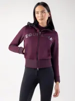 Equiline Damen Sweatshirt Fullzip Gur, Black, Amarant