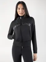 Equiline Damen Sweatshirt Fullzip Gur, Black, Amarant