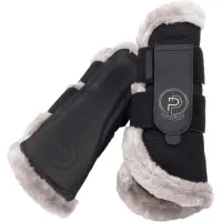 Eskadron Gamaschen Fauxfur Platinum soft rouge, black,...
