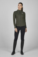 Equestrian Fanatics Damen ZIP- Shirt Dynamic deep green,...