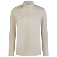 Pikeur Damen Langarmshirt Lasercut the Core Pearl gray